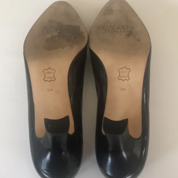 BLACK LEATHER PUMPS 7.5 - Picture 7 of 10